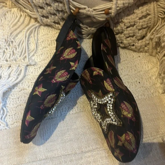 Sam Edelman Circus shoes slip on Pelham Embellished Black rhinestones Mules 8.5 - Picture 5 of 9